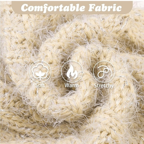 Cyeollo Cozy Cream Dog Sweater - Picture 4 of 6